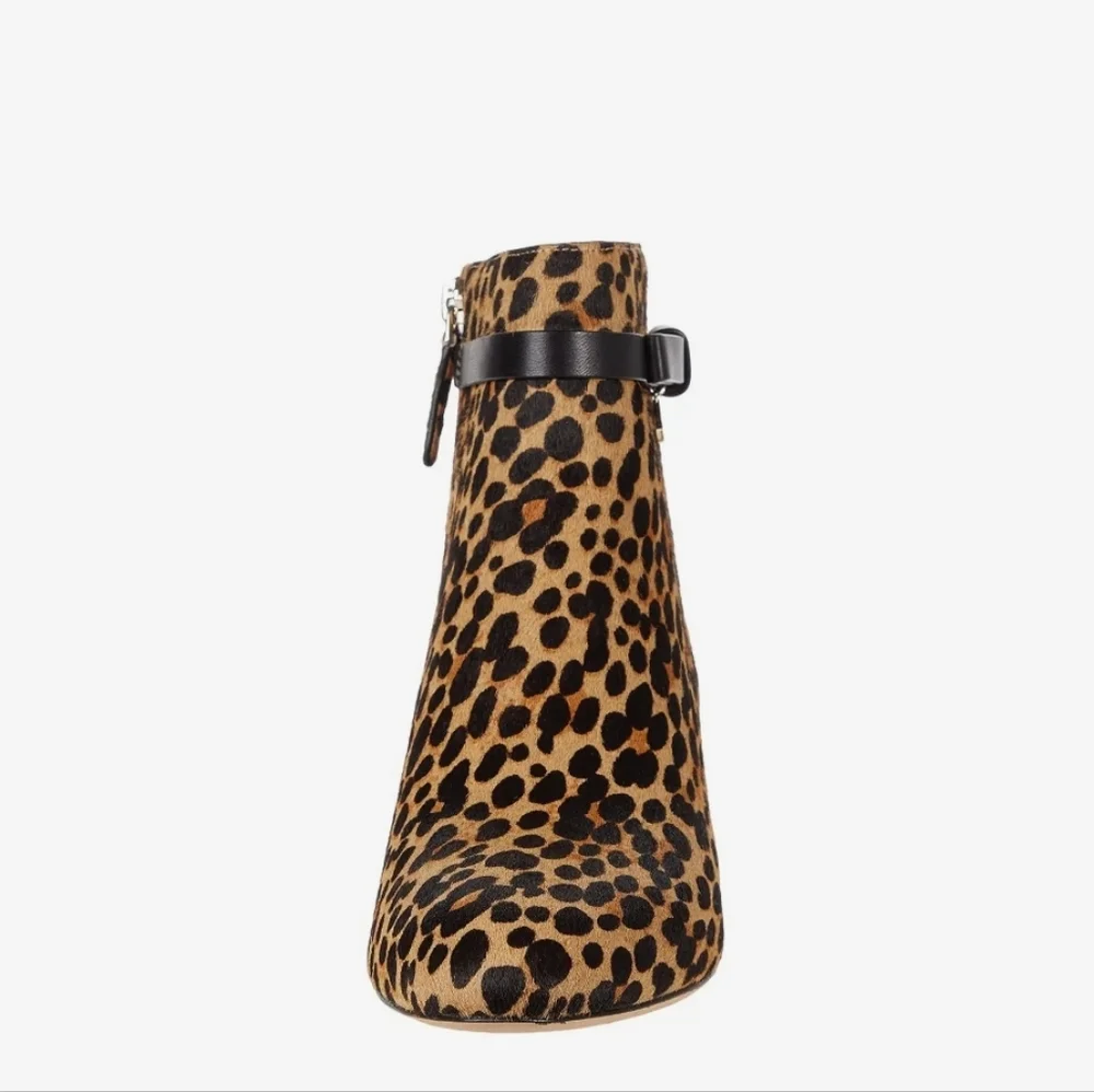 Kate Spade New York Delina Leopard Heeled Boots Booties